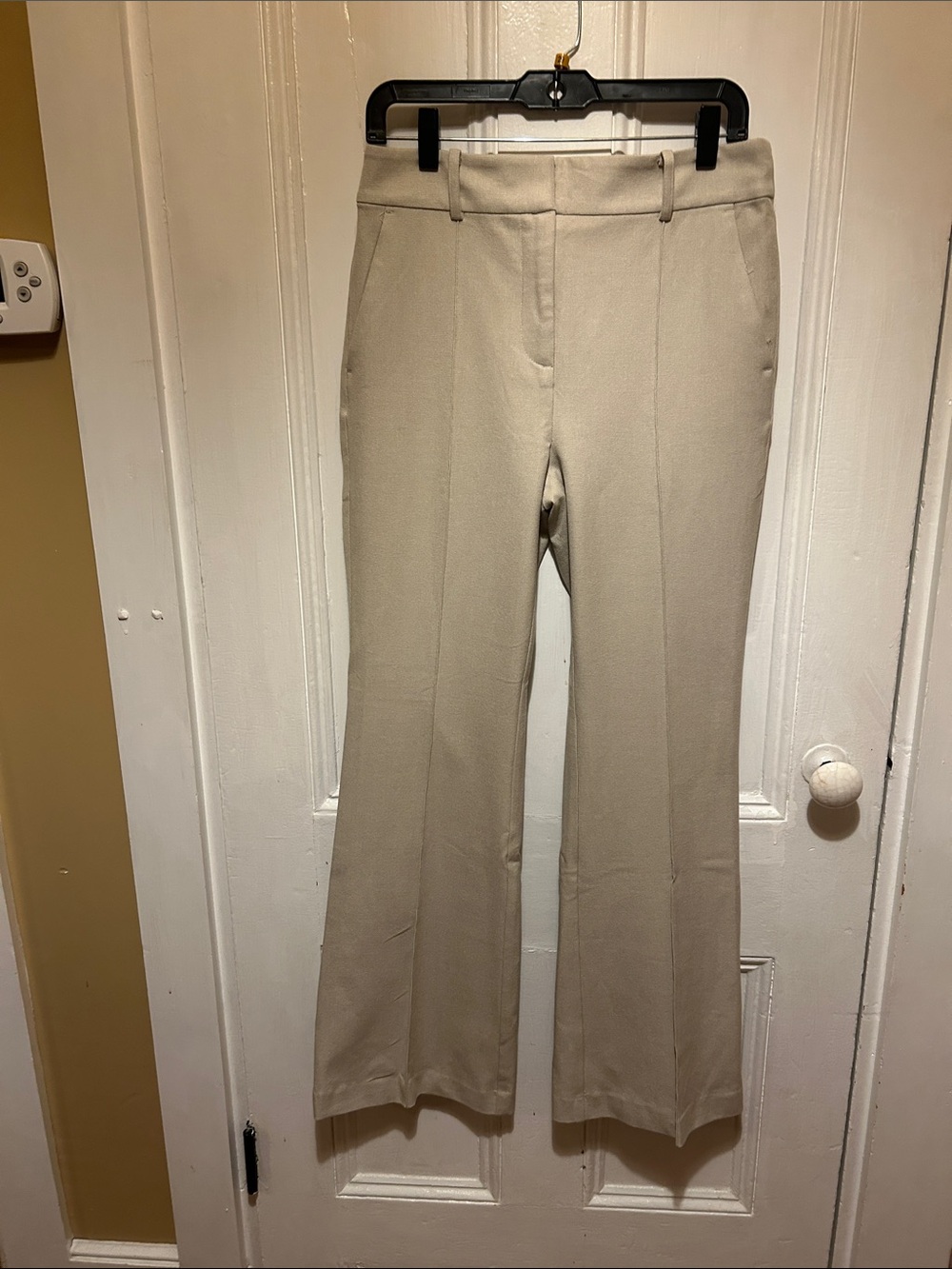 LOFT Cream Boot-Cut Dress Pants